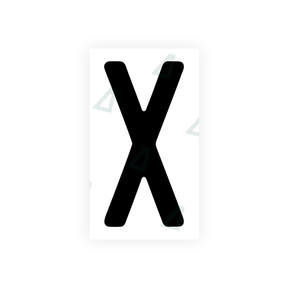 Autocollant pour plaques d'immatriculation Swiss - Symbole "X"