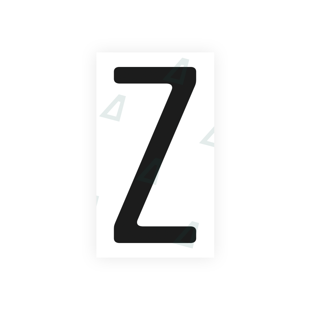 Nanofilm Ecoslick™ for US (California) license plates - Symbol "Z" 