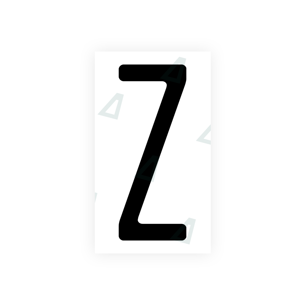 Nanofilm Ecoslick™ for US (Wisconsin) license plates - Symbol "Z"