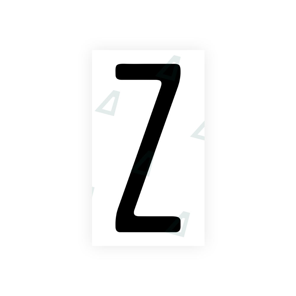 Nanofilm Ecoslick™ for US (Illinois) license plates - Symbol "Z"